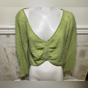 Size 9 green sweater bolero